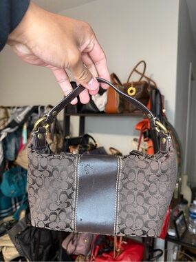 Coach Vintage Brown Chocolate Canvas HandBag